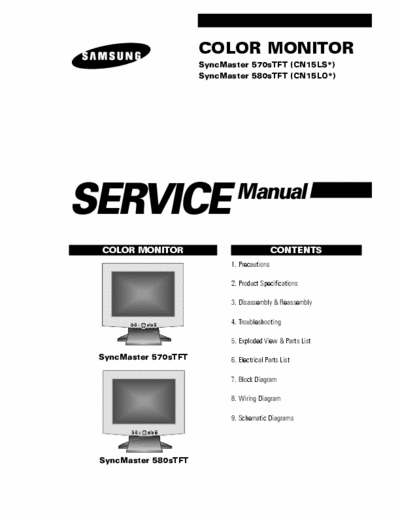 Samsung SyncMaster570sTFT LCD service manual
